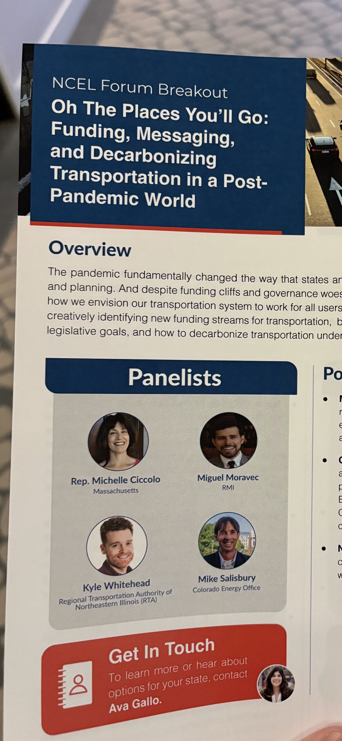 NCEL Breakout Agenda, including Miguel